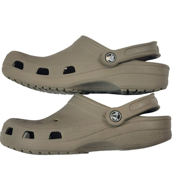 Croc Classic Clog, Adult W8 / M6, Neutral Mushroom Brown Color, GUC - Picture 4 of 9